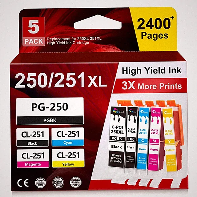 MX922 Printer Ink Cartridges 250xl Compatible for Canon IX6820 IP8720 Printer...