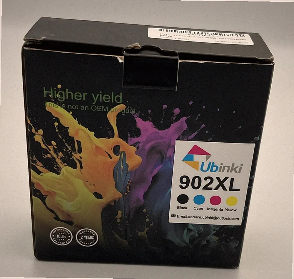 New Ubinki 902XL Ink Cartridges Combo 4-Pack for HP OfficeJet Pro 6978 6968 6960