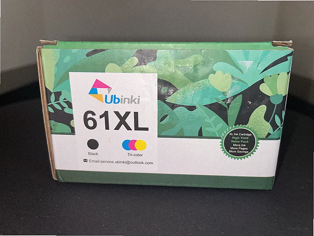 printer ink Ubinki 61 XL Black Tri-color expiration date 12/2026