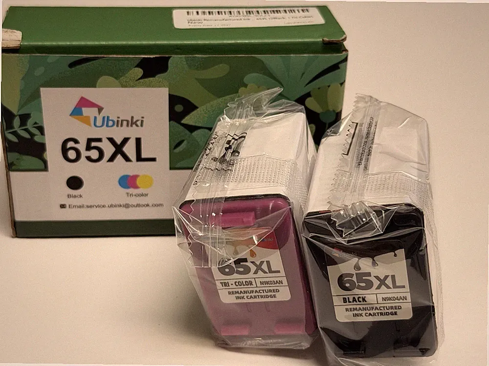 Ubinki 65XL Ink Cartridges Black/Color Combo Pack Replacement for HP Ink