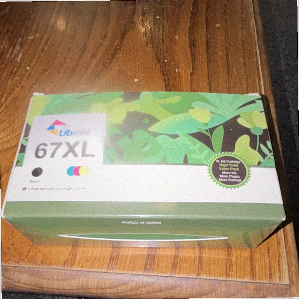 Ubinki 67XL Ink Cartridge Value Pack Black Tri-Color for HP Inkjet Printer