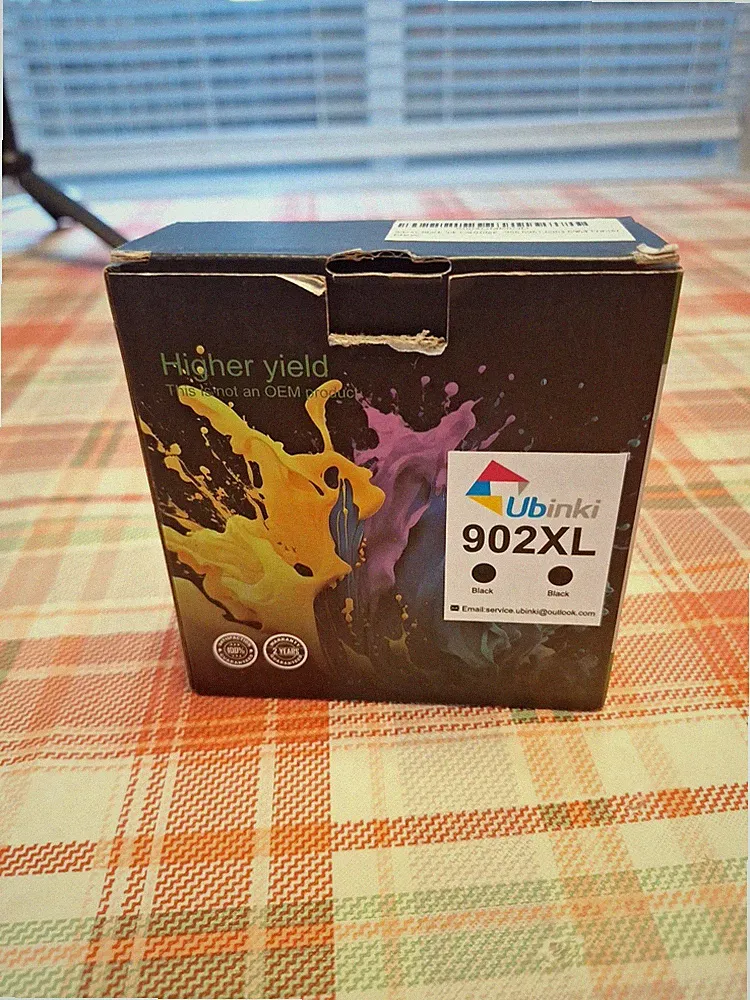 Ubinki 902XL Ink Cartridges 2 Black Refills New In Box