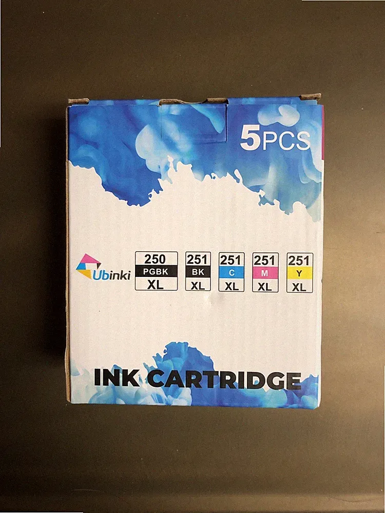 Ubinki Ink Cartridges 250 PGBK, 251 BK, CYAN, MAGENTA AND YELLOW XL